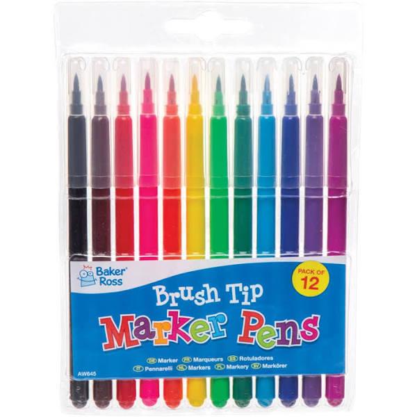 Brush Tip Marker Pens (Per 5 Packs)