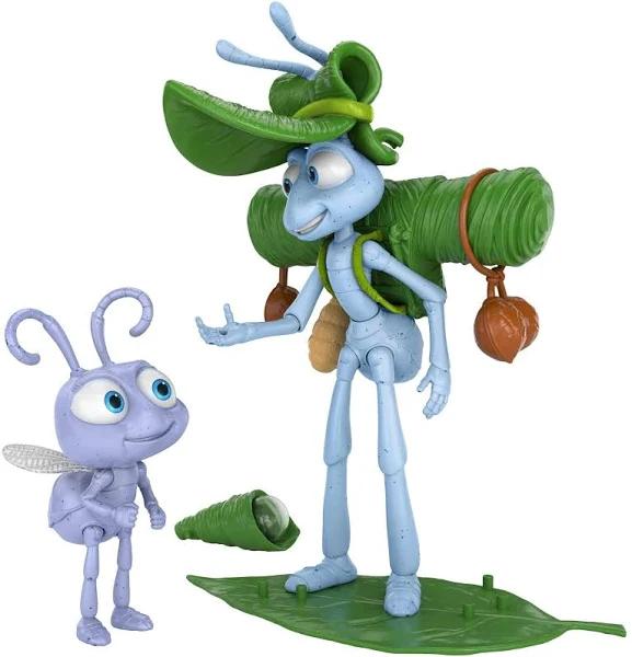 Mattel Disney Pixar Featured Favorites Flik & Dot A Bug’s Life Collectable Figures with Accessories, Highly Posable with Authentic Look, Collectors