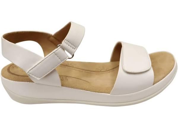 Scholl Orthaheel Carly Womens Comfortable Memory Foam Sandals White 9 AUS or 40 EUR