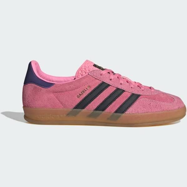 Adidas Men's Gazelle Indoor Sneakers in Bliss Pink/Core Black/Collegiate Purple, Size UK 3 | End Clothing