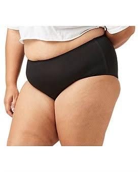 David Jones Modibodi Seamfree Full Brief (Moderate-Heavy) Period Brief in Black, Size 10 AU