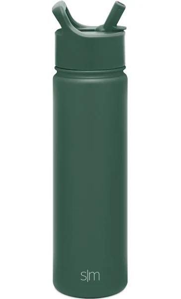 Simple Modern Water Bottle with Straw | Insulated Stainless Steel Thermos for Sports Gym | Summit Collection | 650ml | Forest