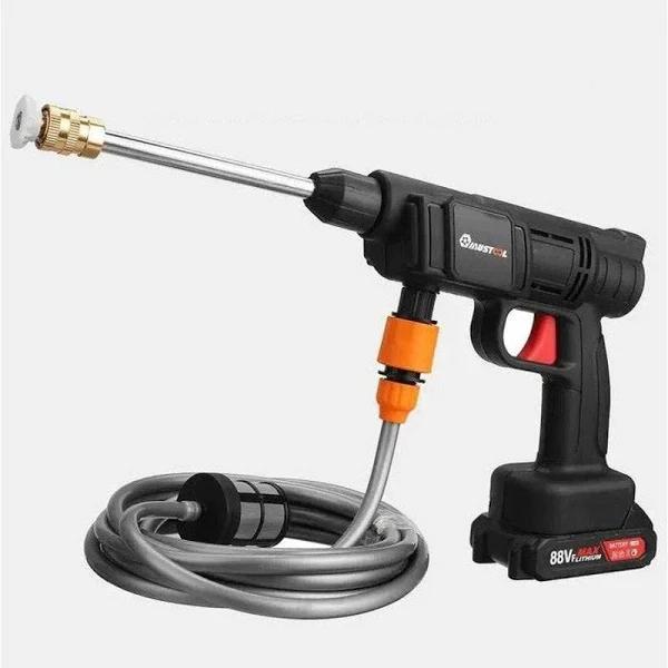 High Pressure Wireless Cordless Car Washer Gun w/ Hose & 88V Battery Spray Cleaner