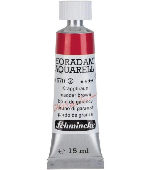 Schmincke : Horadam Watercolor Paint : 15ml : Madder Brown