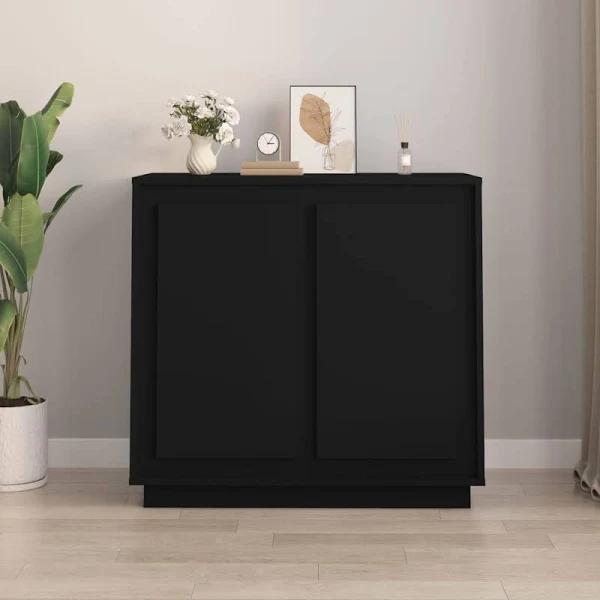 vidaXL Sideboard Black 80x34x75 cm Engineered Wood