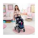 Bayer Twin Tandem Doll Pram Blue/Pink Hearts