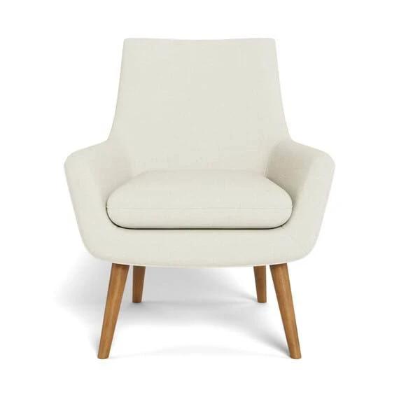 Retro (No Buttons) Fabric Occasional Armchair White by Freedom