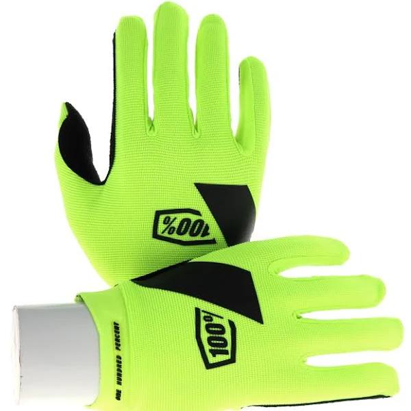 100% Ridecamp Gloves Fluo Yellow XL