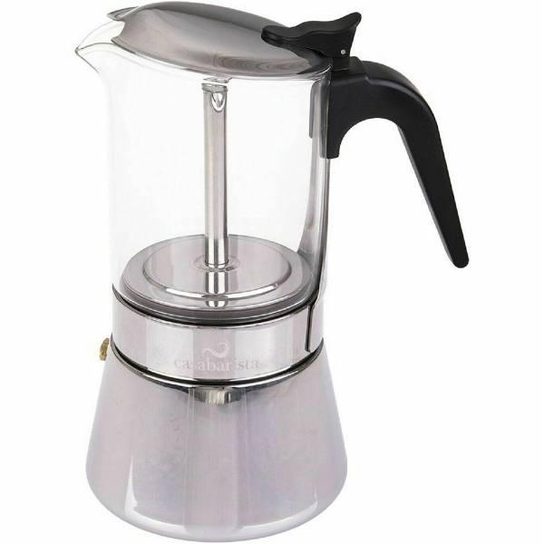 Espresso Maker Capri 9 Cup Glass Top Brewer Coffee Stainless Steel Percolator - AfterPay & zipPay Available