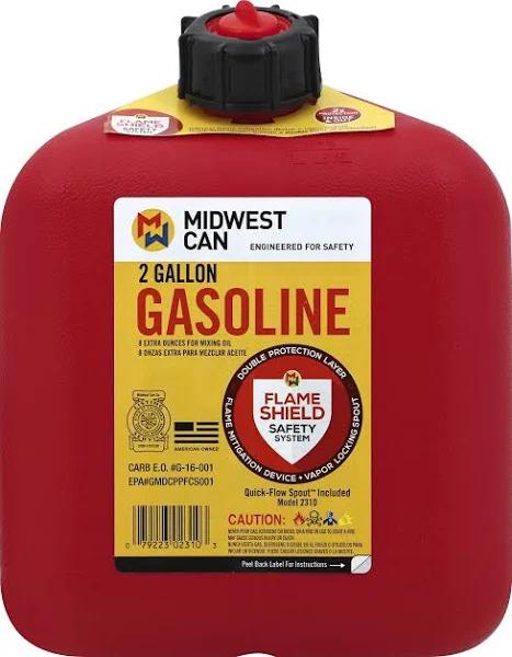 Midwest Can 2310 Auto Shut Off Gasoline Can - 2 Gallon