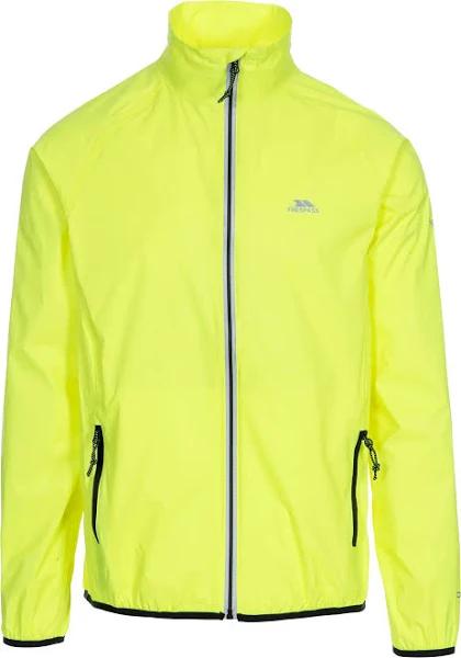 Trespass Mens Retract Hi-Vis Packaway Waterproof Jacket. Hi Visibility Yellow XXS Polyamide Mens Waterproof Jacket