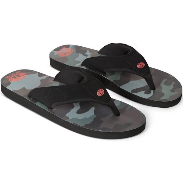 Animal Mens Jekyl Camouflage Recycled Flip Flops Black 11 UK