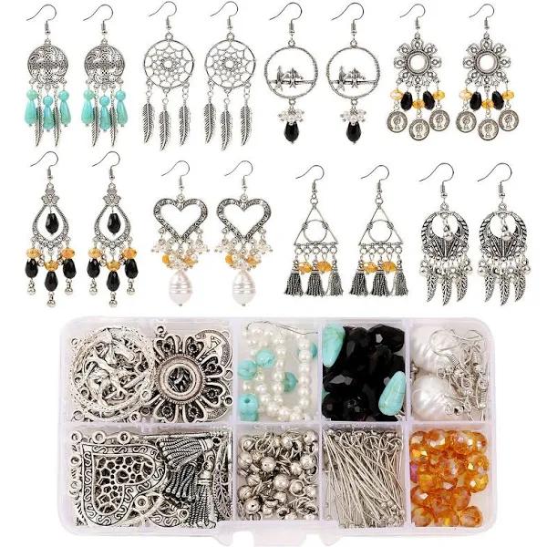 Jewelry Making Kit Diy Pendants Earring Supplies Bead Craft Set Tool