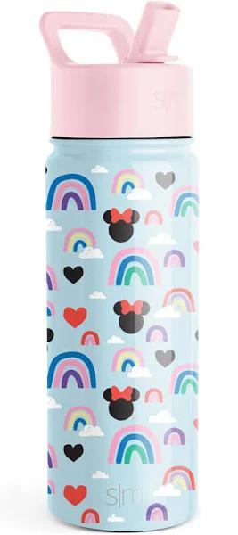 Simple Modern Disney Minnie Mouse Kids Water Bottle with Straw Lid | Reusable Insulated Stainless Steel Cup for Girls, School | Summit Collection |