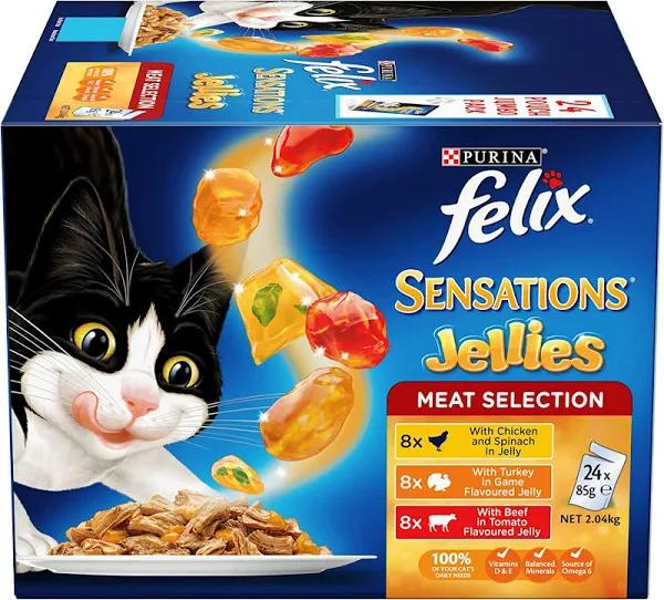 Felix Sensations Jellies Meat Selection: 24 x 85g