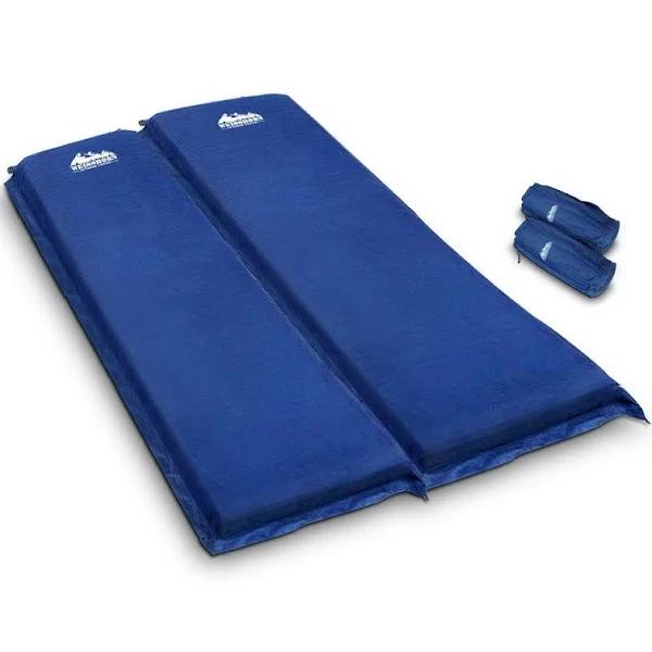 Weisshorn Self Inflating Mattress Camping Sleeping Mat Air Bed Pad Double Navy 10cm Thick