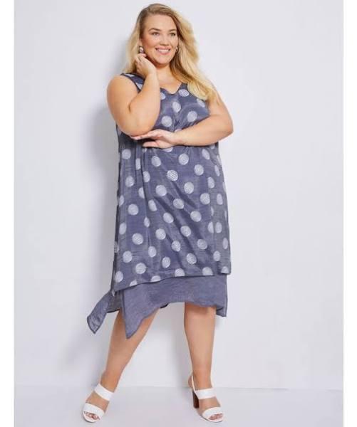 Autograph S/L Layer Dress - Leaf Print - Womens - Size 20 - Polyester - EziBuy