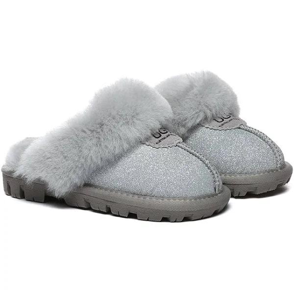 Australian Shepherd Kids Shirley Slipper Silver / 23-25