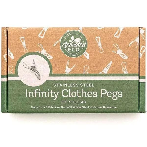 Stainless Steel Infinity Clothes Pegs 20 Pack