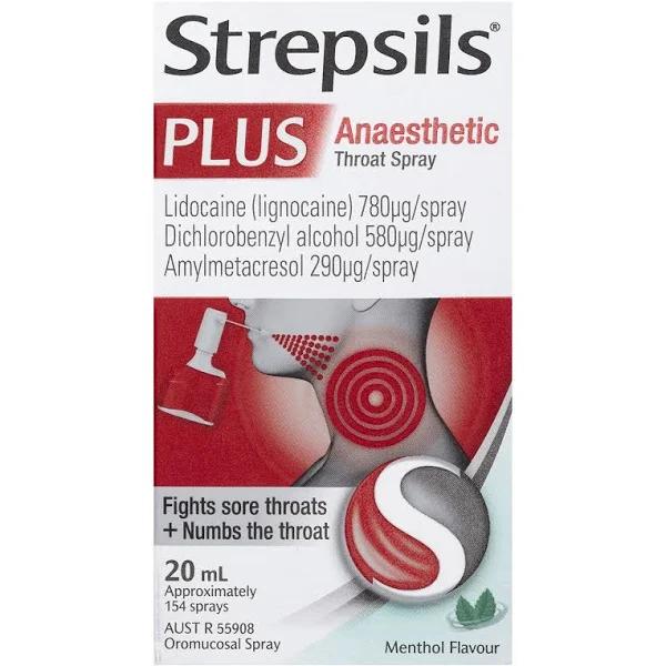 Strepsils Plus Anaesthetic Throat Spray 20ml