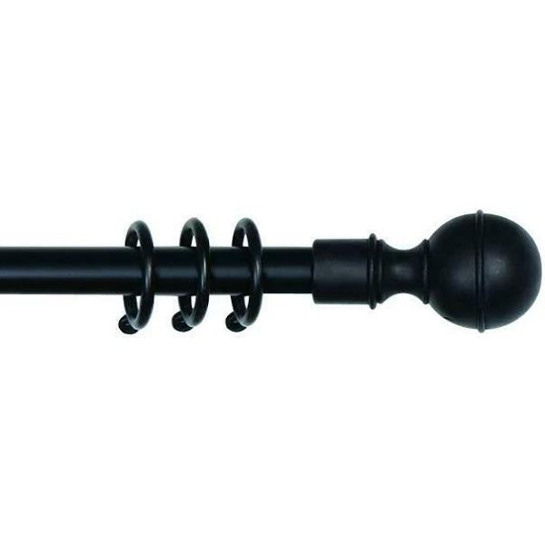 Curtain Wonderland Adjustable Pole Set 19mm Black