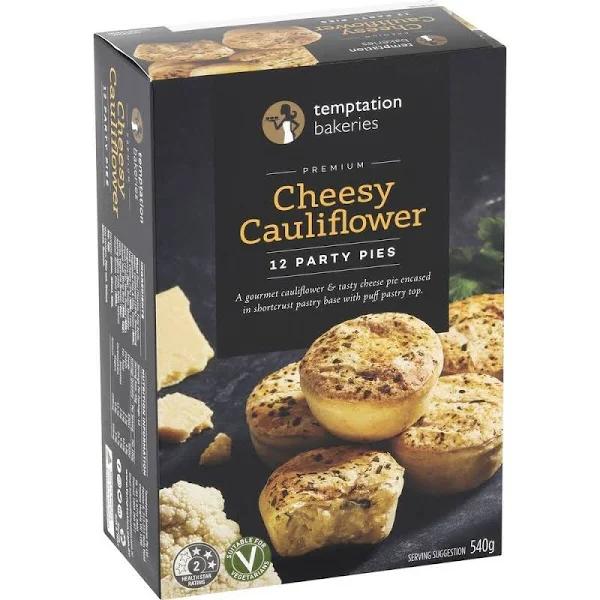 Temptation Bakeries Cheesy Cauliflower Party Pies 12 Pack