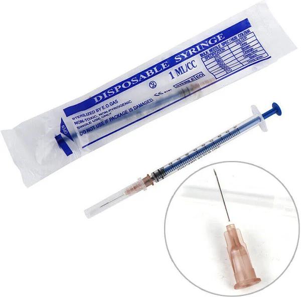 10pcs 1ml Syringe Ftq Cover Cap Blunt Tip Needle & Protective Needle