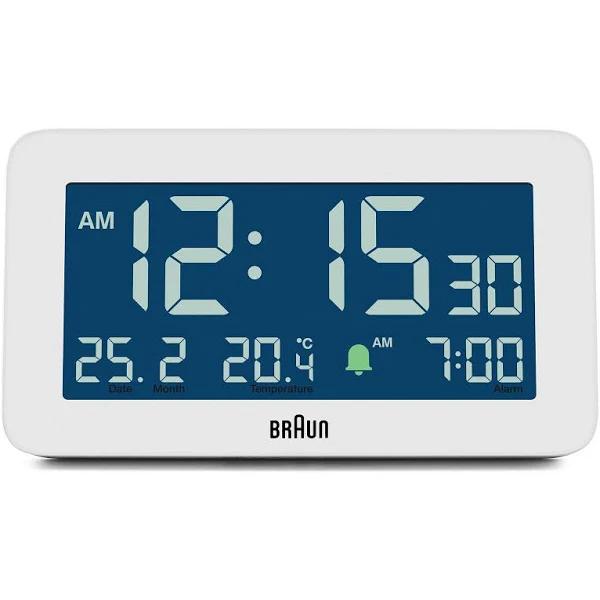 Braun Digital Alarm Clock in White | END. Clothing