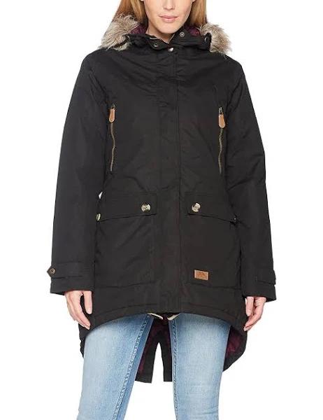 Trespass Womens Waterproof Parka Jacket Clea Black L