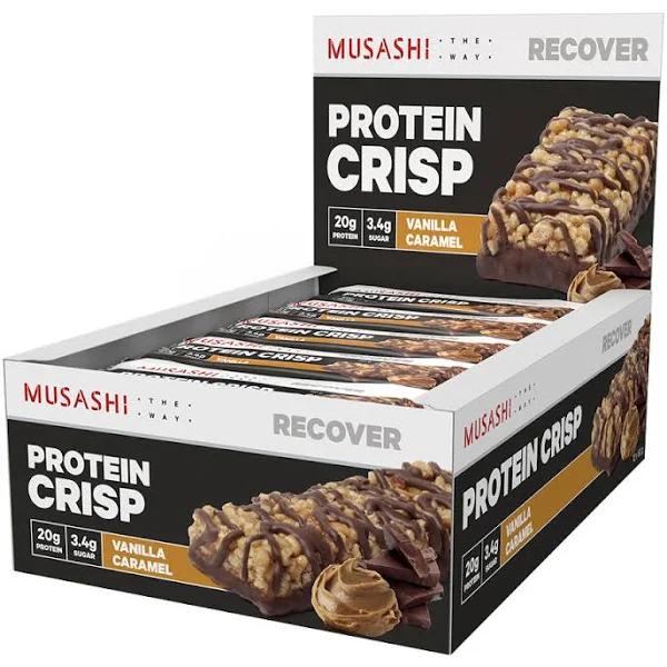 Musashi Protein Crisp Vanilla Caramel Box 12 x 60g