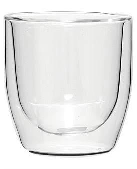 David Jones Lygon Medium Double Wall Glass 2 Pk in Clear, Size 200ml