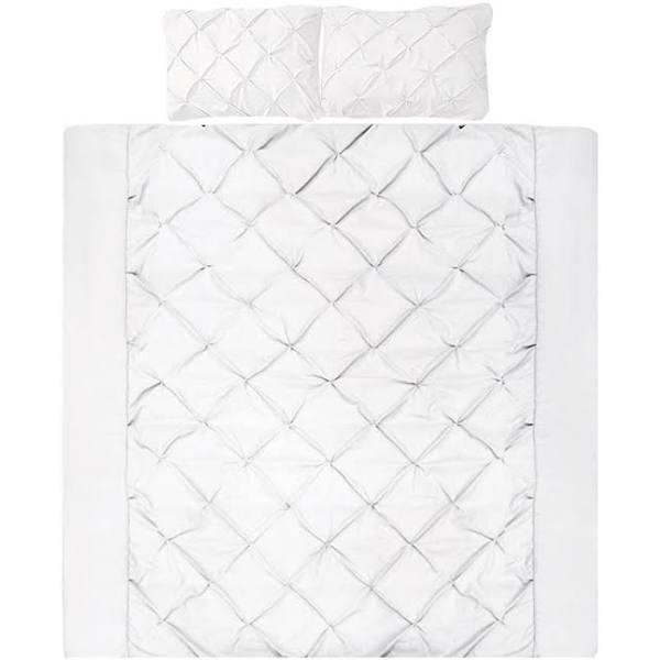 Giselle Bedding Queen Size Quilt Cover Set - White