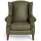 Classic Wing Leather Occasional Armchair Olive by Freedom