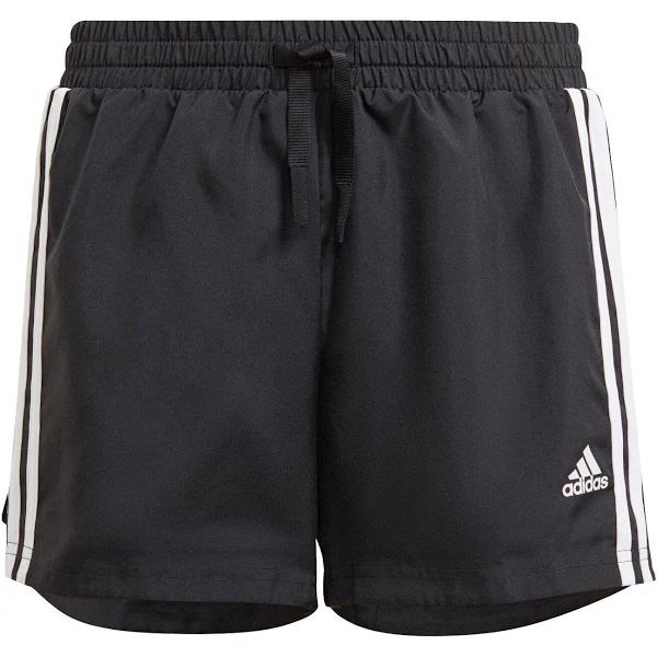 Adidas Girls Designed to Move 3-Stripes Shorts, 7-8 / Black