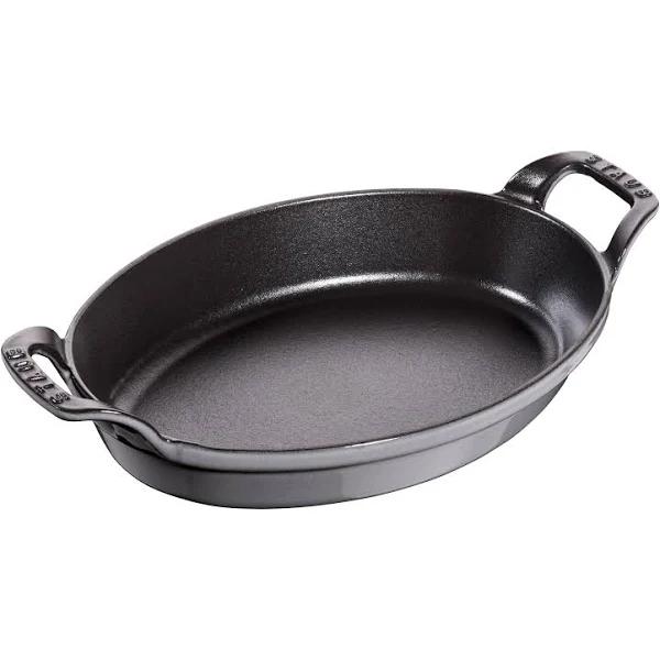 Staub Oval Roasting Dish, 24 cm, Graphite Grey