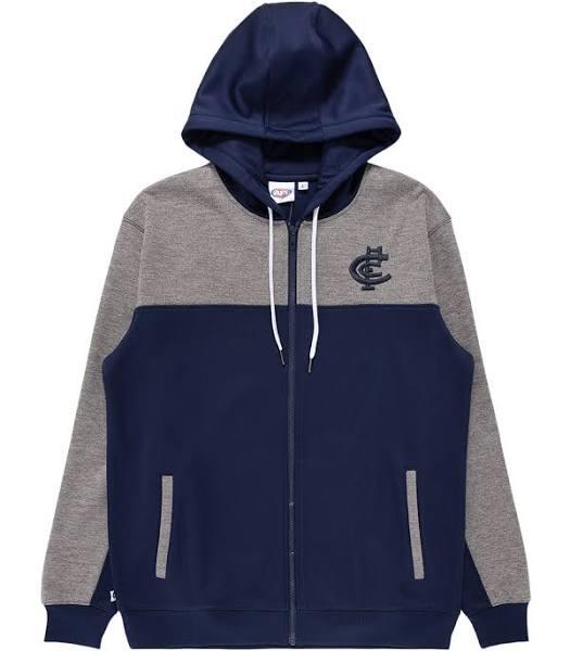 Carlton Blues Mens Adults Team Performance FZ Hoody 4XL