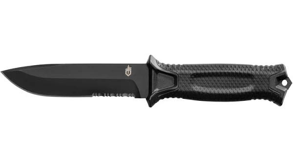 Gerber StrongArm Fixed Blade Serrated Knife - Black