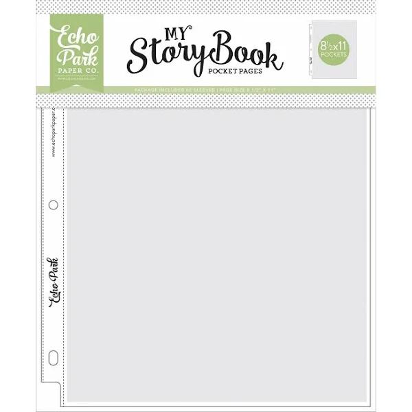 Echo Park Paper Company Page 8.5x11 Pocket Sheet Protectors, Clear