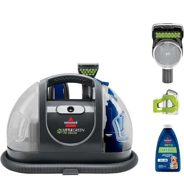 Bissell Little Green Pet Deluxe Portable Carpet Cleaner and Car/Auto Detailer, 3353, Gray/Blue