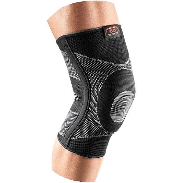 McDavid 5116 Knee Sleeve /4 Way Elastic With Gel L, Black