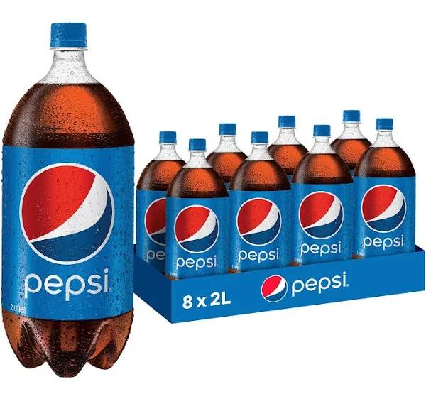 Pepsi Soft Drink, 8 x 2L