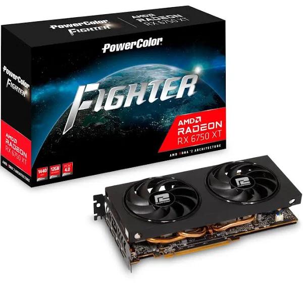 PowerColor Fighter AMD Radeon RX 6750 XT 12GB GDDR6 Graphics Card