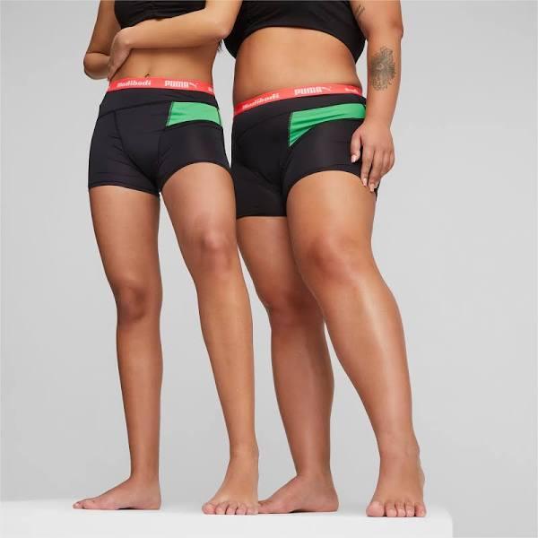 Modibodi Period Puma x Modibodi Period Active Long Boyshort Moderate-Heavy Black/Green / Black/Green / 10/S