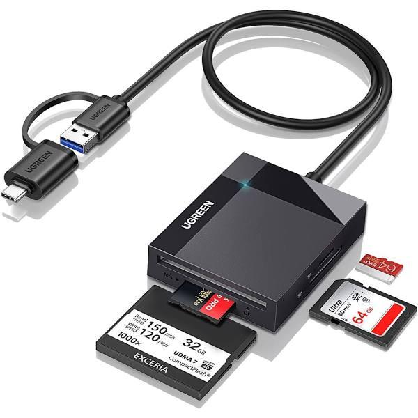 UGREEN SD Card Reader USB C USB 3.0 Multi Memory Card Adapter External SD Micro SD MS CF Compact Flash Camera Card Reader For Mac Computer PC Laptop