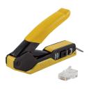 Klein Tools 80017 Data Cable Crimper and Modular Data Plug Cat6 50-Pack Tool Kit, Pass-Thru Installation Tool Kit, 2-piece