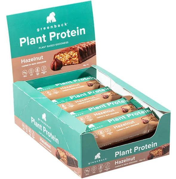 Greenback Plant-Based Protein Bar Box of 12 / Hazelnut