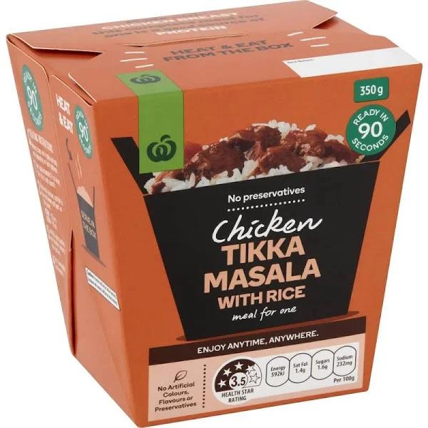 Woolworths Chicken Tikka Masala with Rice 350g