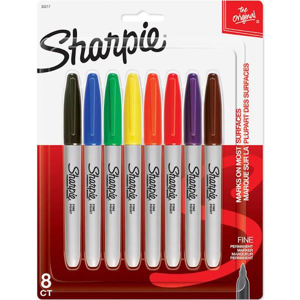 Permanent Marker - Sharpie - Fine - Pack of 8