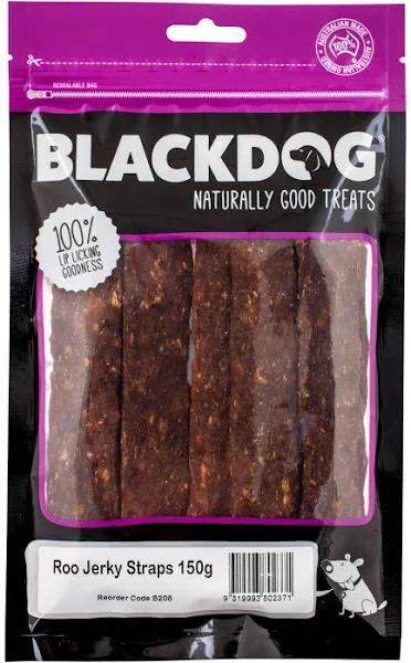 Blackdog Roo Jerky Straps Dog Treats - 150g