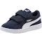 Smash V2 Suede Sneakers - Kids 4-8 Years in Peacoat/White, Size 2 by Puma